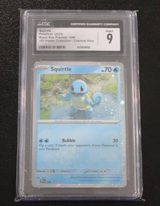 lot 58 image: 2023 Pokemon Black Star Promo Squirtle #048 CGC 9