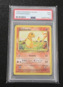 lot 80 image: 1999 Pokemon Base Set Charmander #46102 PSA 7
