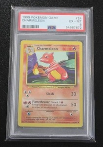 lot 81 image: 1999 Pokemon Base Set Charmeleon #24102 PSA 6