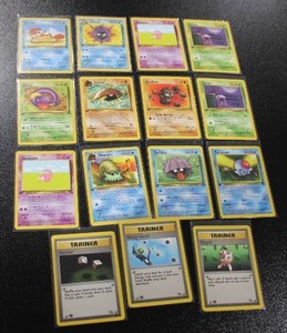 lot 91 image: Pokemon Vintage 1st Edition Trading Card Lot  15 1st Edition Cards
