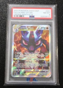 lot 97 image: 2023 Pokemon Crown Zenith Promo Lucario VSTAR #SWSH291 PSA 8