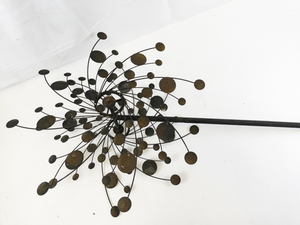 lot 19A image: 54 Metal Spiral Spinning Garden Stake Decoration