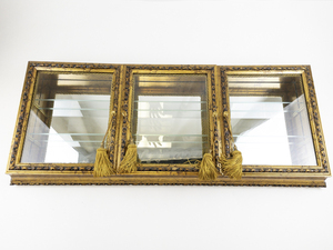 HORCHOW CREAZIONI ARTISTICHE Gold Tone Decorative 3 Doored Wall Mounted Display Cabinet
