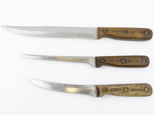 lot 56 image: TOMMER Knife Set of 3 with Wooden Handles