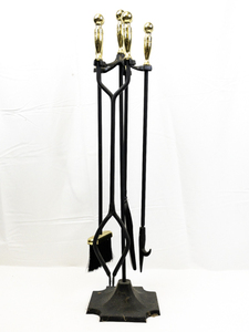 lot 89 image: Vintage Metal Fireplace Tools
