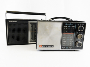 lot 115 image: PANASONIC AMFM Radio & BULOVA Three Band Portable Radio