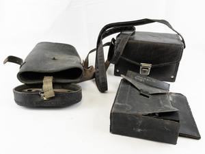 lot 126 image: Group of 3 Leather Cases -Binocular & Camera