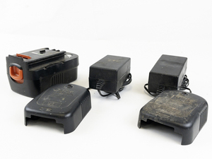 lot 148A image: Group of 3 BLACK DECKER Rechargeable Battery with Chargers