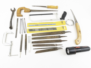 lot 166 image: Large Tool Lot - Saws, Filers, Claps, & More