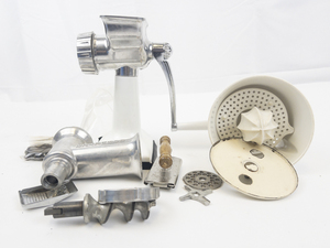 lot 62 image: RIVAL Grind-O-Matic Meat Grinder. ALSO&nbspDormeyer meat grinder attachment