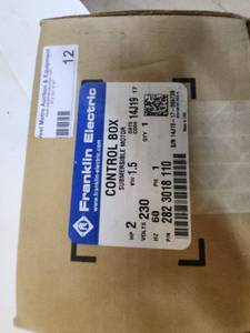 lot 12 image: Franklin Electric Submersible Motor Control Box 2 HP 230V