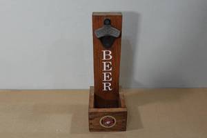 lot 8 image: Beer Bottle Opener Wall Hanger