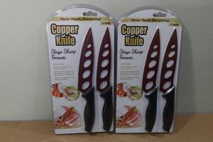 lot 30 image: 2 Sets of Copper Knives