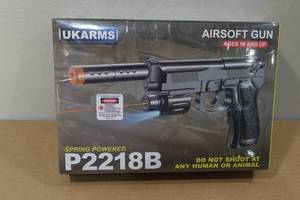 lot 35 image: UKArms P2218B Spring Powered Airsoft Gun with Laser
