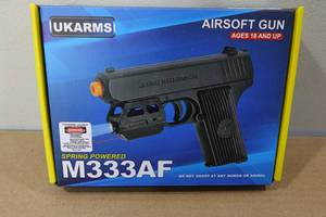 lot 36 image: UKArms M333AF Spring Powered Airsoft Gun with Laser