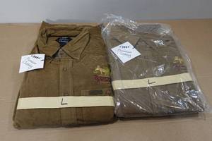 lot 45 image: 2 Boundary Waters Long Sleeve Button Up Shirt -Large