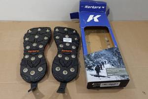 lot 56 image: Korkers Interchangeable Sole System Triple Threat Carbide Spike -Size 10.5-11