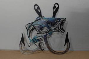 lot 83 image: Laser Cut Metal Bass Wall Dcor