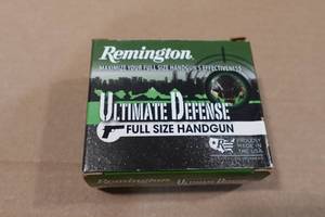 lot 134 image: 20 Remington Ultimate Defense .40 S&W 180 Gr Golden Saber BJ HP Ammo