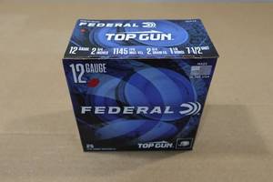 lot 154 image: 25 Federal Top Gun 12 Gauge 2-34 7.5 Shot Shotshells