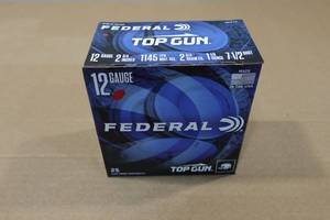 lot 155 image: 25 Federal Top Gun 12 Gauge 2-34 7.5 Shot Shotshells