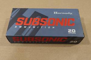 lot 135B image: 20 Hornady Subsonic .45-70 Govt 410 Gr Sub-X Ammo