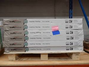lot 13 image: TrafficMaster Grip Strip High Point Chestnut Luxury Vinyl Plank Flooring