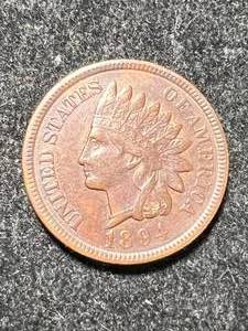 lot 09 image: 1894 US INDIAN HEAD CENT AU50