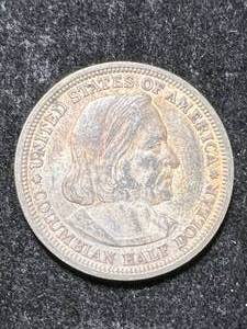 lot 38 image: 1893 US COLOMBIAN EXPO HALF DOLLAR