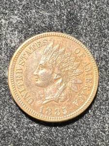 lot 40 image: 1885 US INDIAN HEAD CENT AU