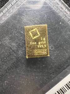 lot 43 image: 1 GRAM .999 FINE GOLD APMEX BAR