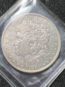 lot 58 image: 1881-O US MORGAN SILVER DOLLAR