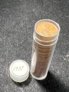 lot 62 image: ROLL OF 50 US 1937 WHEAT CENTS
