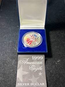 lot 83 image: 1999 AMERICAN SILVER EAGLE IN COLOR