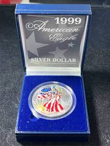 lot 84 image: 1999 AMERICAN SILVER EAGLE IN COLOR