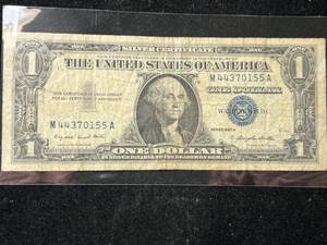 lot 90 image: 1957A US BLUE SEAL $1 SILVER CERTIFICATE
