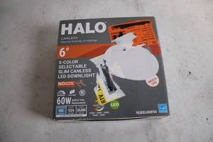 lot 9 image: Halo 6-Inch 5-Color Selectable Slim Canless LED Downlight