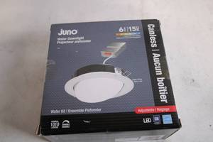 lot 20 image: Juno Wafer Kit Canless LED Downlight Adjustable