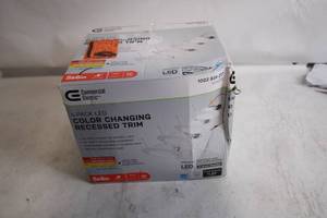 lot 26 image: Commercial Electric 4-Pack LED Color Changing Recessed Trim