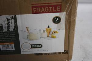 lot 35 image: 2 Pack Clear Acrylic Organizers with Bamboo Incense and Bath Accessories