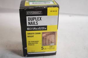 lot 36 image: 5 lb Box of Everbilt Duplex Nails, 428 Pieces for Temporary Construction