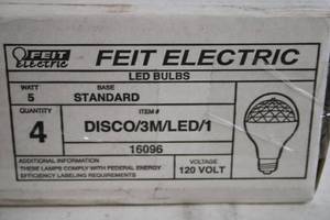 lot 37 image: Set of 4 FEIT Electric Disco LED Bulbs