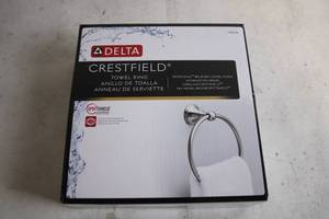 lot 44 image: Delta Crestfield Brushed Nickel Towel Ring