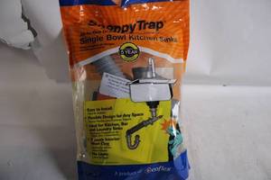 lot 62 image: SnappyTrap All-In-One Drain Kit for Single Bowl Kitchen Sinks