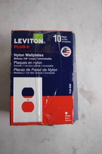 lot 77 image: 10-Pack Leviton Plus Nylon Wallplates