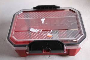 lot 98 image: Small Husky Tool Storage Box with Clear Lid