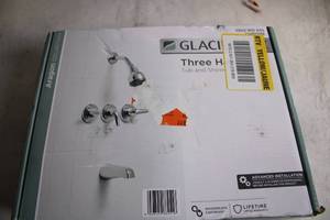 lot 101 image: Glacier Bay Aragon Collection Three Handle Tub and Shower Faucet