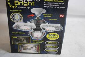 lot 108 image: Beyond Bright LED Garage Light with 3 Adjustable Ultra-Bright Panels