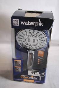 lot 111 image: Waterpik Magnet Assist DualDock Shower Head with Multi-Height Docking