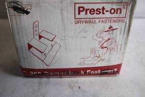 lot 125 image: Box of Prest-on Drywall Corner-back Fasteners